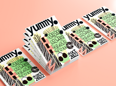 yummy. : magazine cover brand logo cover cover design illustration magazine cover mockup photophop procreate