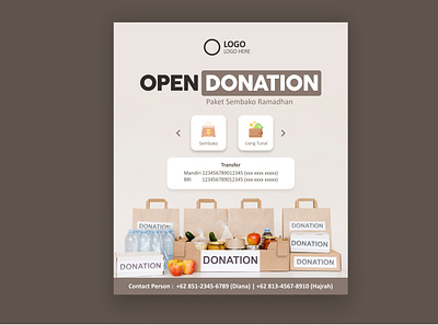 Open Donation Pamflet branding graphic design