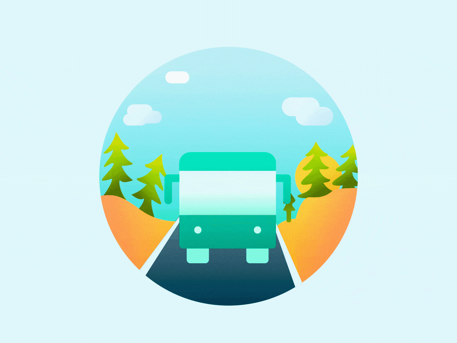 Road Animation design gif illustration motion