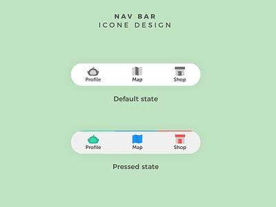 Navigation bar app design illustration navigation bar ui