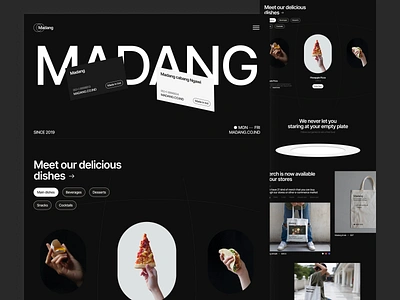 Madang - FnB Landing Page branding buffet cafe delivery design eat eating fnb food food web illustration restaurant ui ui design uiux web