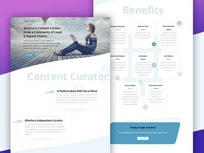 Landing Page for Content Platform lading page