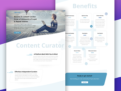 Landing Page for Content Platform