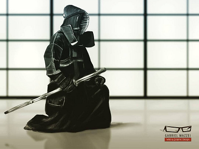 Kendo Warrior art artist character design designer digital art digital painting draw drawing illustration illustrator japanese paint painting warrior