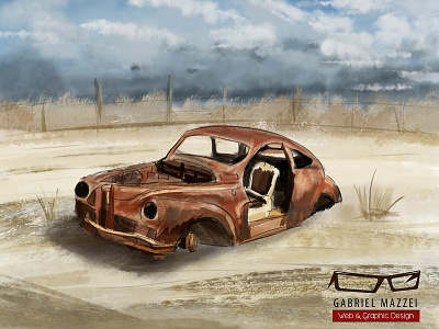 Rust art artist coming storm desert design designer digital art digital paint digital painting illustration illustrator insight lonely painting rust waste