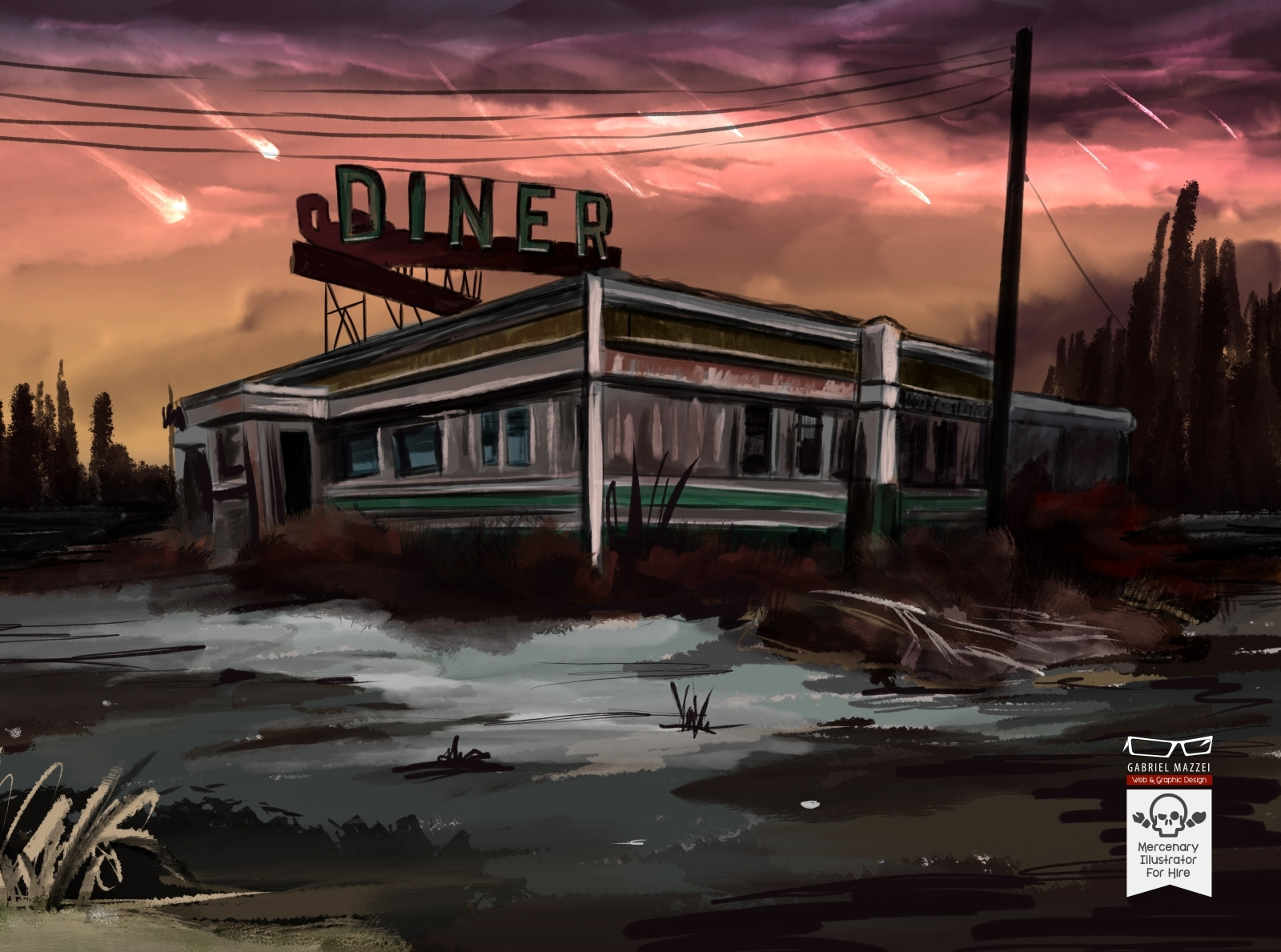 Cafe at the end of the world by Gabriel Mazzei on Dribbble