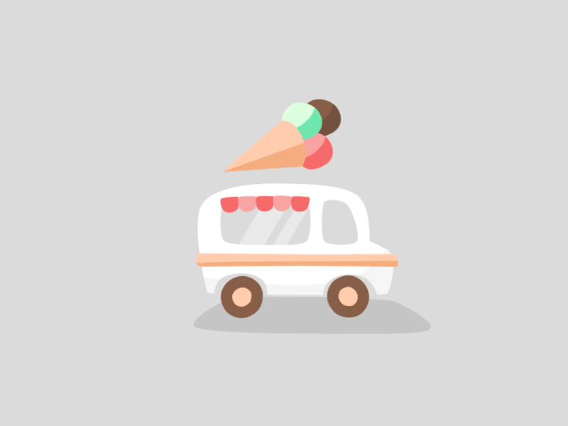 Ice Cream Truck GIF bouncing cream dennis gif hoogstad ice icecream motion truck