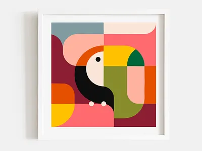 Animals Print animation art augmented reality augmentedreality fox frame geometry giclee gicleeprint print prints shapes shop toucan website whale