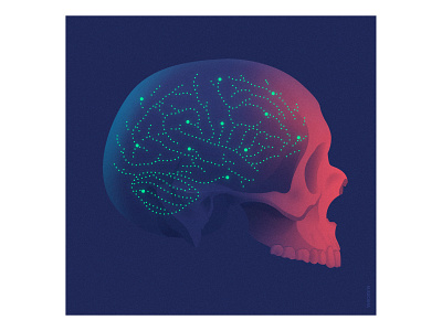 Brain Map art artwork bucana color design illustration science technology vector women