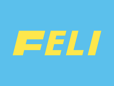 FElI logo adobe blue branding design flat font illustrator logo minimal minimalist logo typo typography vector yellow