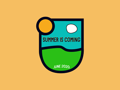 summer Badge adobe badge camp design flat icon illustrator logo minimal minimalist logo nature summer summer camp sun