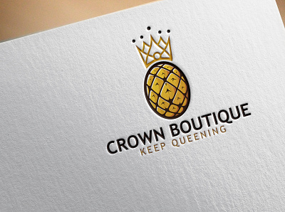 Pineapple king brand crown design flat icon illustration king logo logodesign logotype minimal pineapple versatile