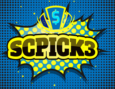 Scpick3 logo for a lottery company brand design flat icon illustration logo logodesign logotype minimal vector