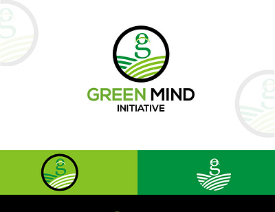 green mind branding design flat graphic green icon illustration logo logodesign logotype mind minimal