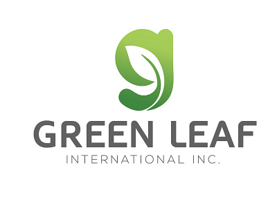 Green Leaf International INC branding flat logo green healt healthy logo maker logoawesome natural