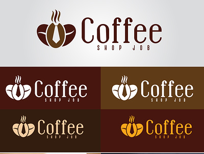 Coffee shop job logo bar branding caffee food illustration job logo logotype resturant