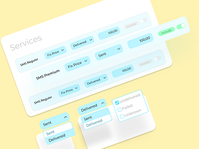 Service UI design ui uidesign