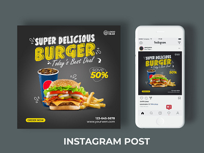 Modern Social Media Banner Design Template advertisement big sale burger dribbble email facebook flickr flyer design foursquare google logo design offer restaurant sale social media banner template timeline web