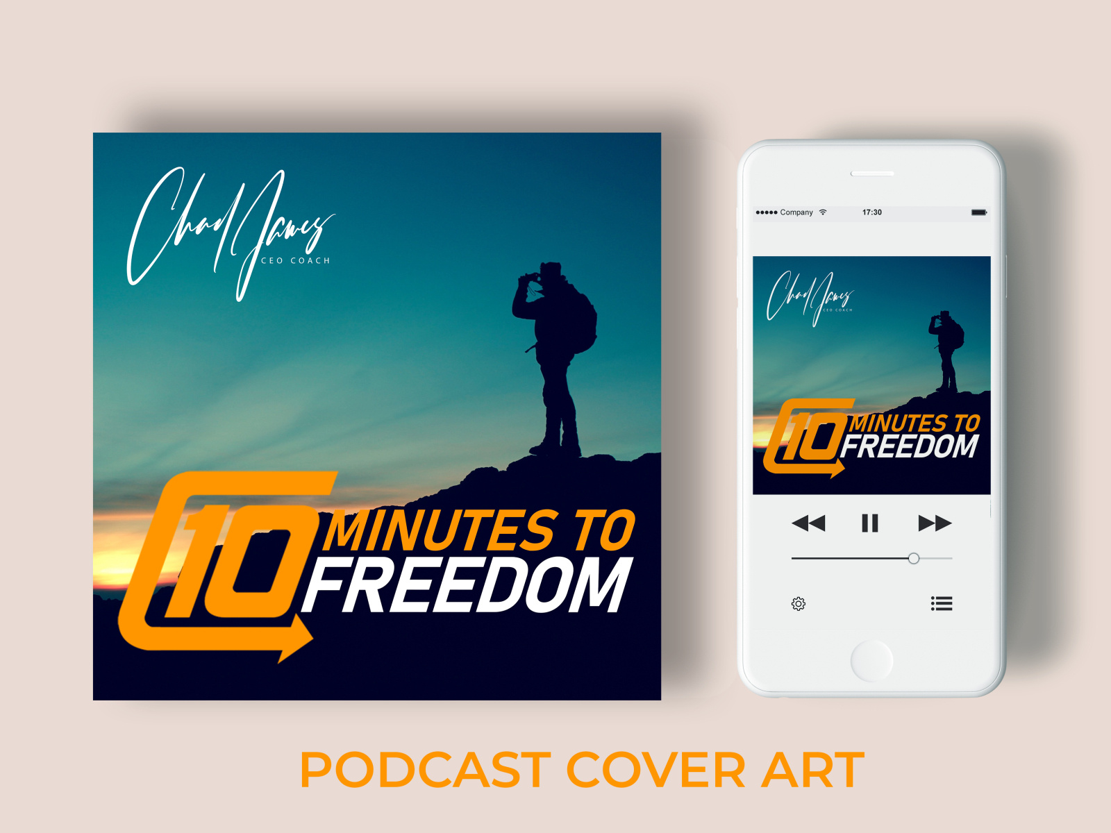 10 Minutes Freedom Podcast Cover Art by ar_design on Dribbble