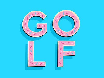 Golf Doughnuts branding design goodtype graphicdesign handlettering letter lettering logo type typography