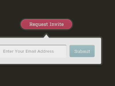 Request Invite button email form