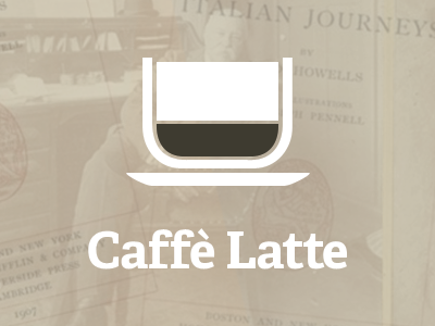 Caffe Latte coffee howells icon italian journeys