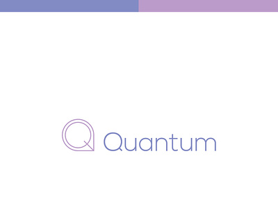 Quantum minimal typography logo Design