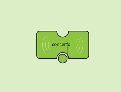 Concerto App Icon Logo Design app art branding design flat icon logo logo design logodesign minimal
