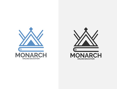 Monarch Online Education Logo Design awesome logo best logo combination mark design education logo icon illustration logo logo design logodesign logotype minimalist logo modern logo online typography