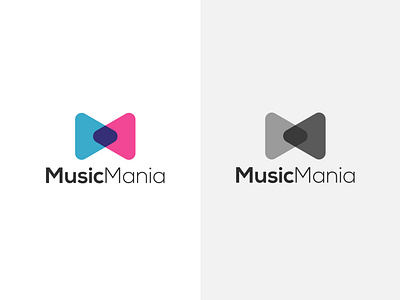 Music Mania Youtube Channel Logo monogram logo Design