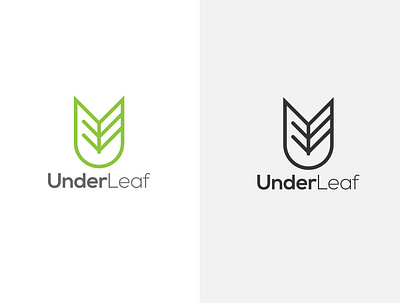 Under Leaf Minimal eco Logo Design Concept art awesome logo design eco eco logo flat logo logo design logodesign minimal vector