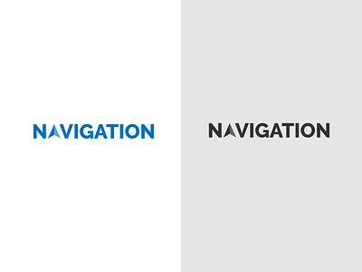 Navigation Typography Logo Design