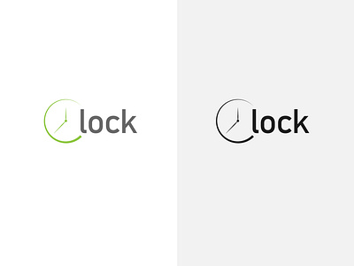 Clock typography Iconic logo Design