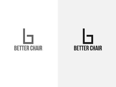 Better chair Home furniture iconic Monogram Logo Design