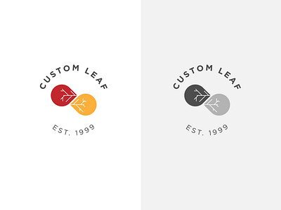 Custom leaf Logo Design