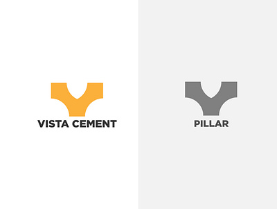 Vista Cement Monogram Iconic Logo Design awesome logo best logo branding cement construction construction logo flat logo design logodesign minimal minimalist logo typography vector