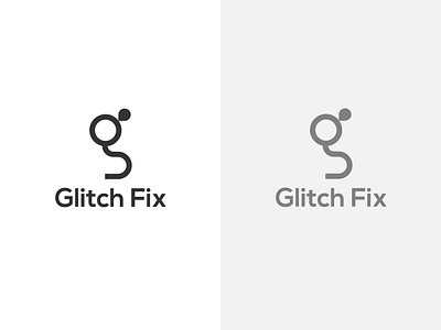 Glitch Fix Iconic Monogram Logo Design