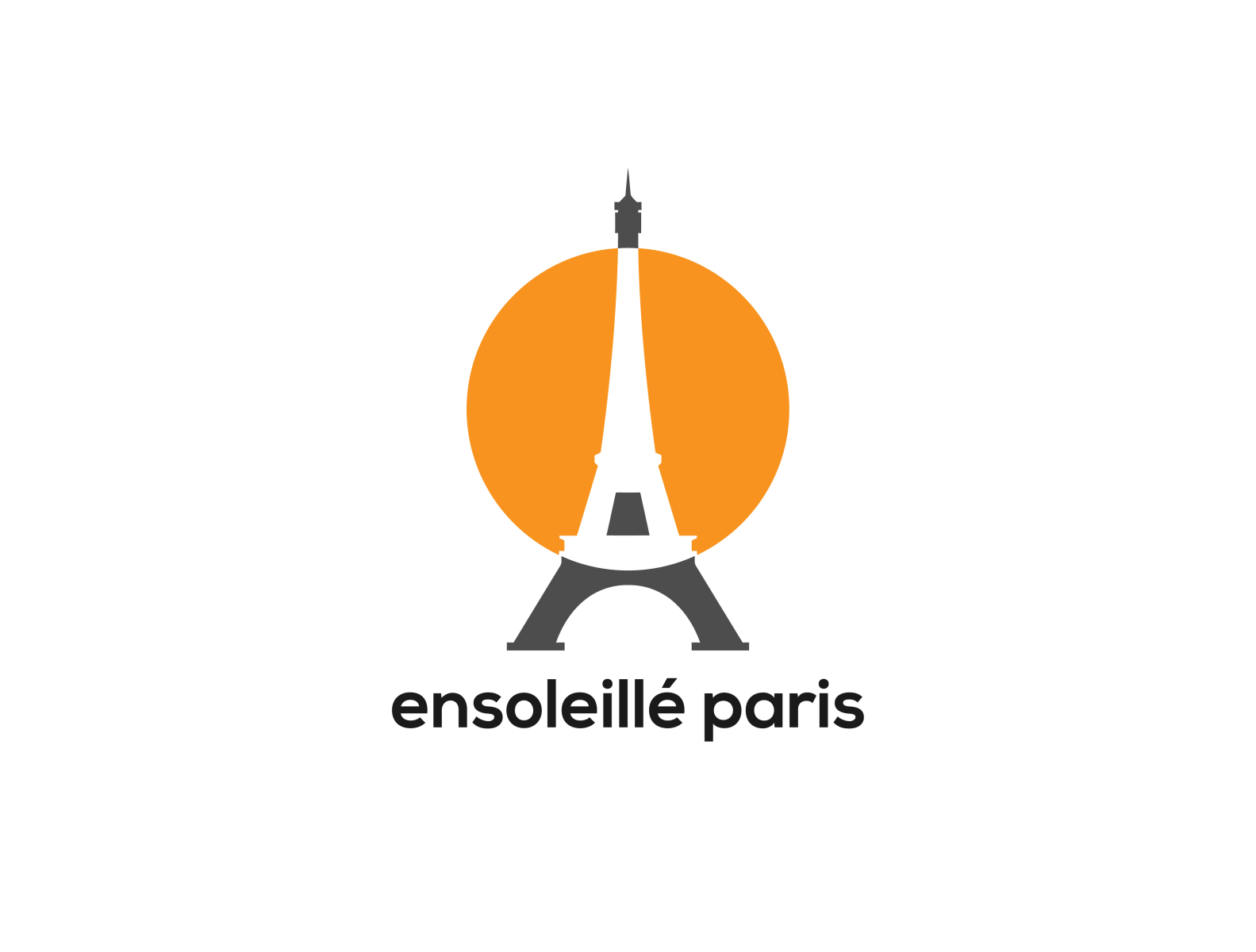 Flat Minimal Logo Design, Paris by Ferdous Hasan - Logo Drape on Dribbble