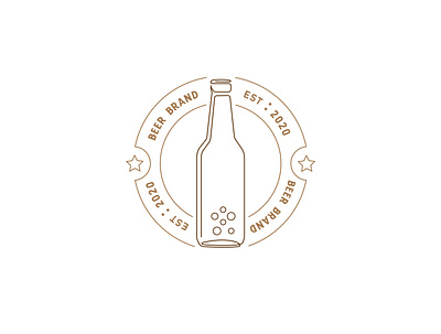Beer Logo Design (Line Art) beer branding beer logo branding flat illustration line art logo logo design logodesign minimal minimalist logo vector
