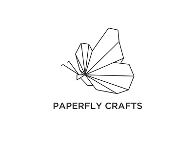 Geometric Line Art Butterfly Logo Design