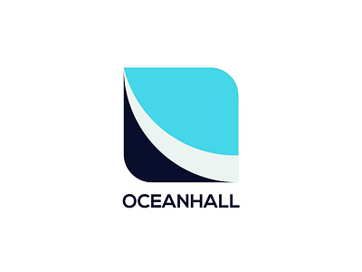 OceanHall Flat Logo Design