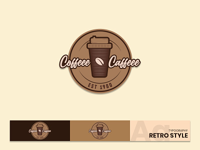 Retro Vintage Coffee Badge Logo Design