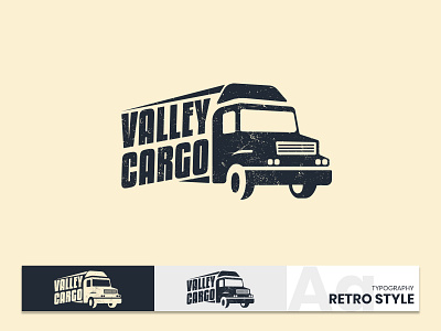 Vintage Cargo Transport Logo Design branding cargo design designer flat graphic design icon illustration logistic logo logo design logodesign logotype retro transport truck vintage