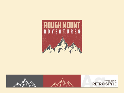 Retro Vintage Mountain Adventure Logo Design aesthetic brand logo branding company logo custom logo design flat graphic design icon illustration logo logo design logodesign minimal mountain retro travel agency vintage