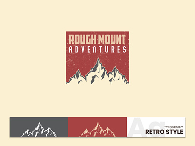 Retro Vintage Mountain Adventure Logo Design