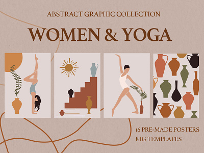 Woman&Yoga. Abstract collection