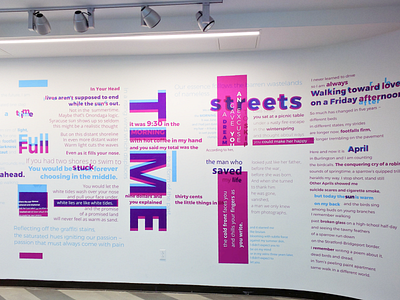 Intersections: Stairnook Gallery art design installation typogaphy