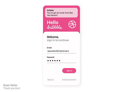 Dribbble Debut Shot app app design cmd debut shot debutshot dribbble dribbble invite dribbble shot dribble hello dribble hellodribbble login login form login page login screen ui ux