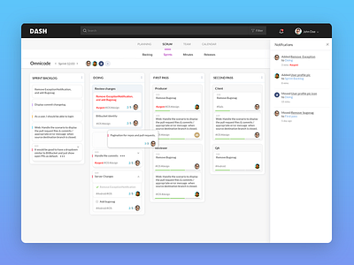 Dashboard cards clean dashboard kanban minimalist project management scrum trello ui ux web workflow