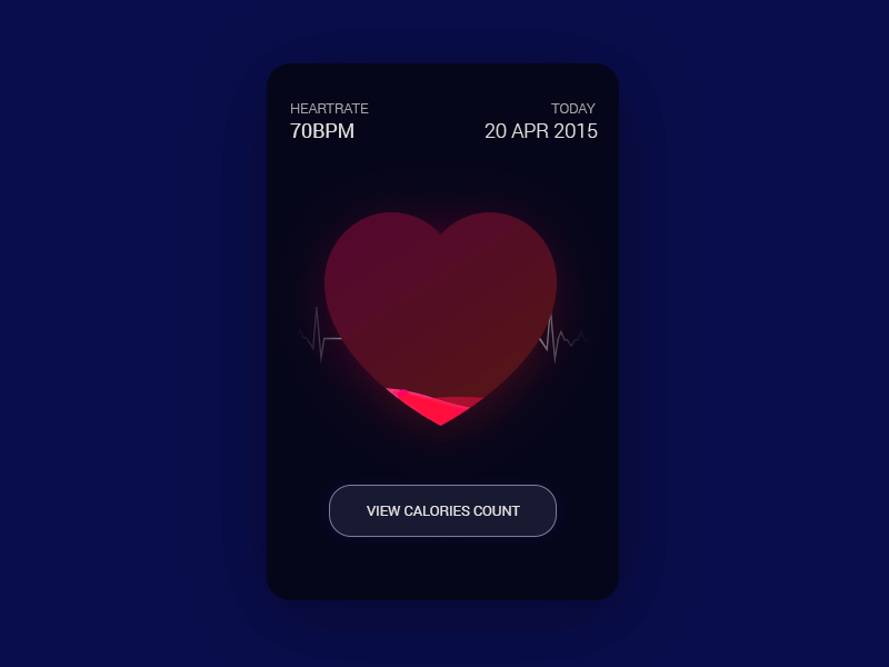 Heart - animated animated animation calories health heart heartbeat illustration ui ux